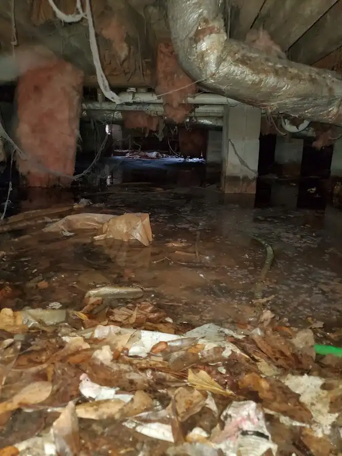 Crawl space flood assessment for Commercial Water Damage Restoration in Wellsville