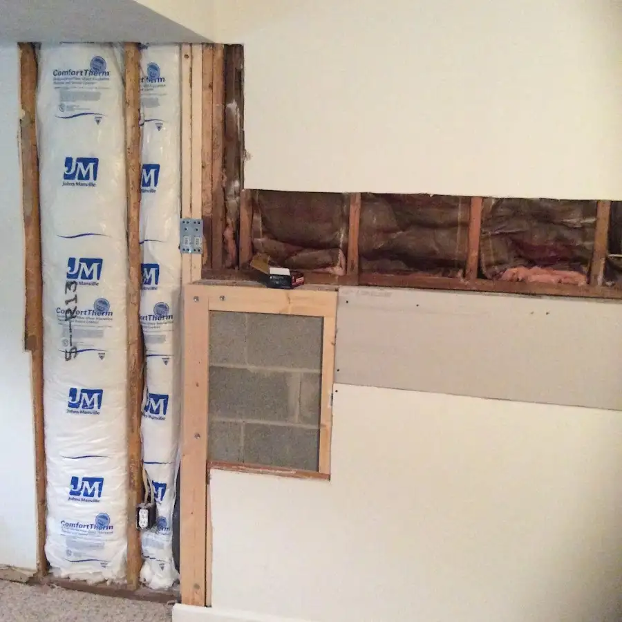 Wall insulation replacement during Contents Cleaning & Restoration in Wellsville